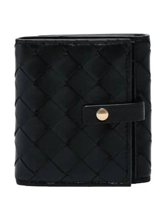 Intrecciato Mini Half Wallet Black - BOTTEGA VENETA - BALAAN 2