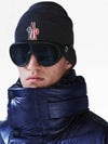 Grenoble Wool Beanie Navy - MONCLER - BALAAN 3