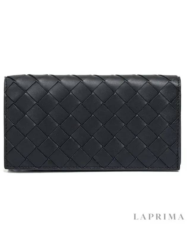 Intrecciato Leather Long Wallet Black - BOTTEGA VENETA - BALAAN 5