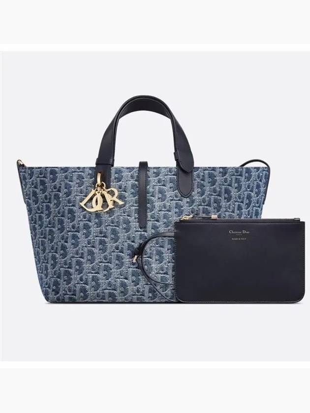 Oblique Toujours Medium Tote Bag Blue - DIOR - BALAAN 8