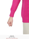 Crew Neck Lambswool Knit Top Pink - DRUMOHR - BALAAN 9