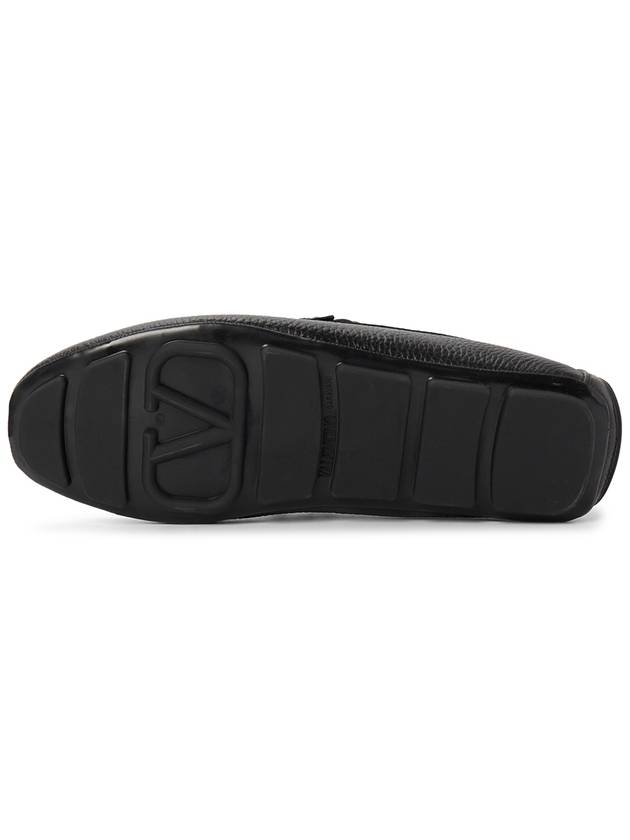 V Logo Signature Driving Shoes Black - VALENTINO - BALAAN 6