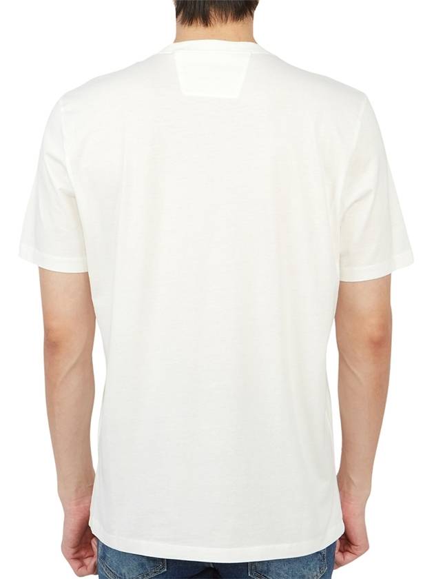 Logo Print Short Sleeve T-Shirt White - CP COMPANY - BALAAN 5