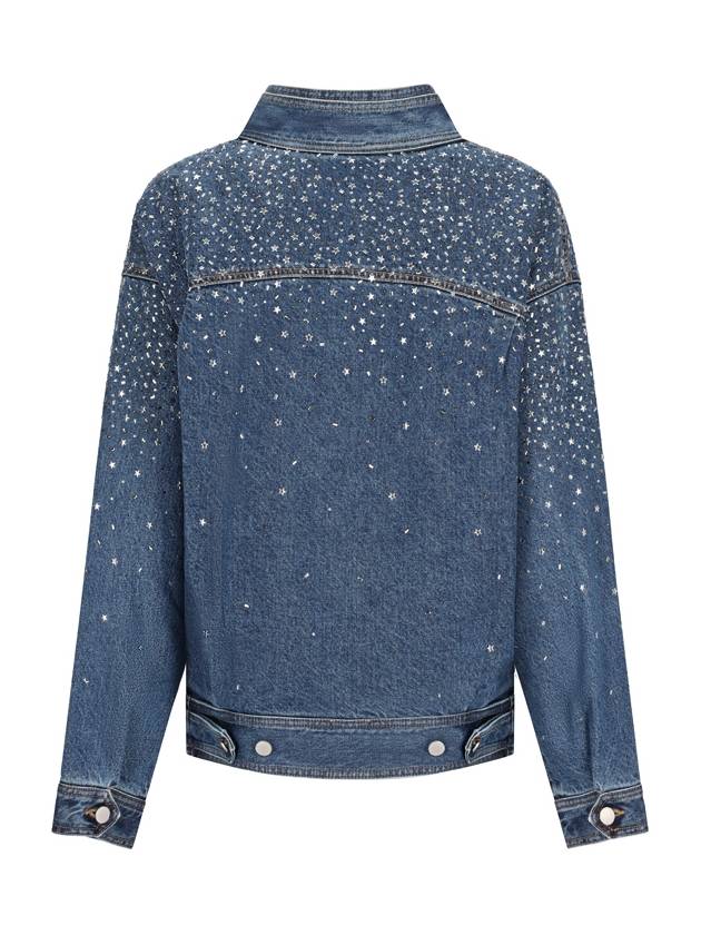 DENIM BOMBER WITH RHINESTONE - ALESSANDRA RICH - BALAAN 2