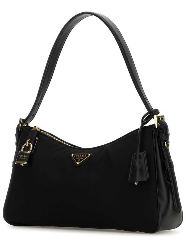 Amiee Large Re-Nylon Leather Shoulder Bag Black - PRADA - BALAAN 3