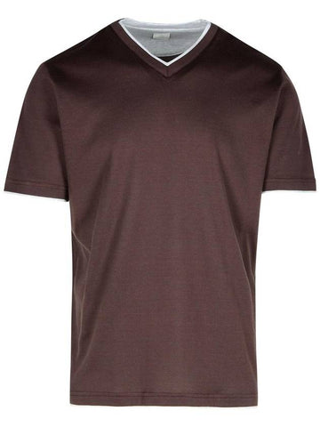 Eleventy Burgundy Cotton T-Shirt - ELEVENTY MILANO - BALAAN 1