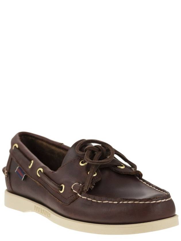 Tokyuside Portland CRMX Leather Boat Brown Burgundy - SEBAGO - BALAAN 3