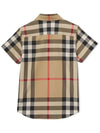 Check Junior Short Sleeve Shirt Brown - BURBERRY - BALAAN 4