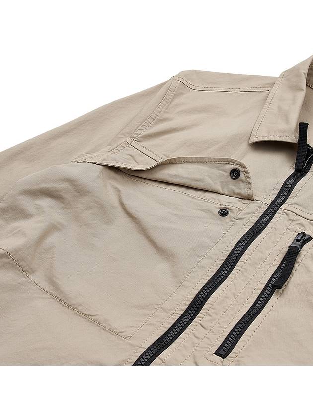 Supima Cotton Twill Stretch-TC Jacket Sand - STONE ISLAND - BALAAN 10