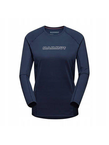 Selun FL Logo Long Sleeve T-shirt Navy - MAMMUT - BALAAN 1