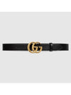 Men's GG Marmont Buckle Belt Black - GUCCI - BALAAN 2