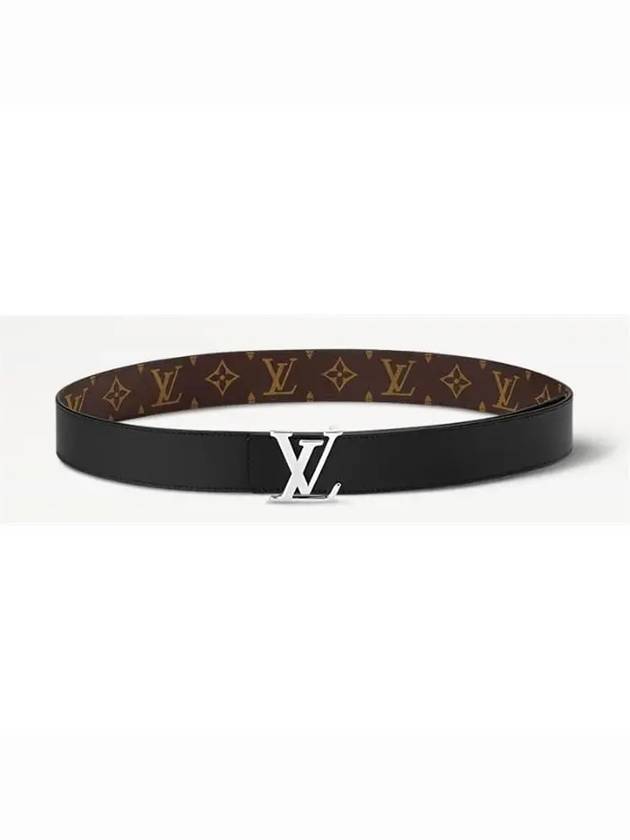 LV Initiales 35MM Reversible Leather Belt Black Brown - LOUIS VUITTON - BALAAN 4