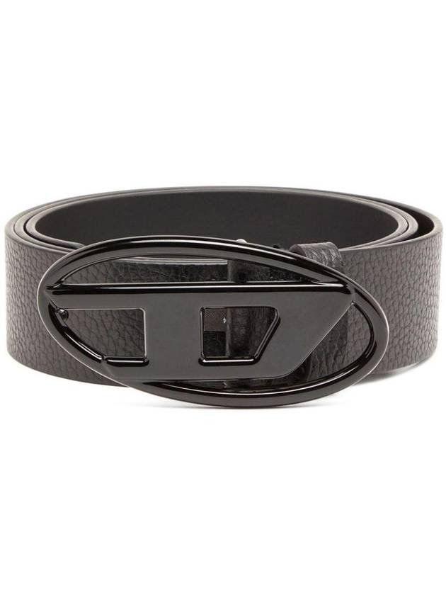 B 1DR Leather Belt Black - DIESEL - BALAAN 2