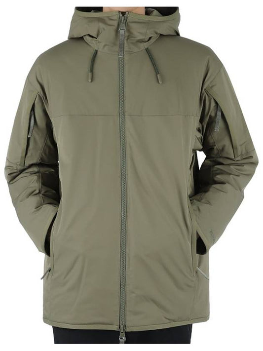 Men's Mesh Zip-up Point Hooded Jacket Khaki - BURBERRY - BALAAN.