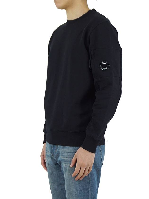 Diagonal Raised Fleece Sweatshirt Black - CP COMPANY - BALAAN 4