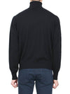 Men's Heart Logo Wool Turtleneck Black - AMI - BALAAN 5