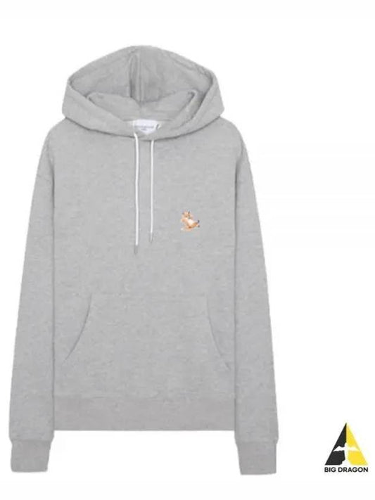 Chillax Fox Patch Classic Hoodie Grey Melange - MAISON KITSUNE - BALAAN 2