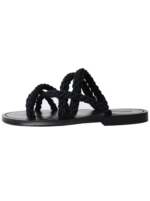 Jude Flat Sandals Black - SAINT LAURENT - BALAAN 5