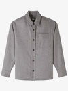 Basile Wool Long Sleeve Overshirt Grey - A.P.C. - BALAAN 2