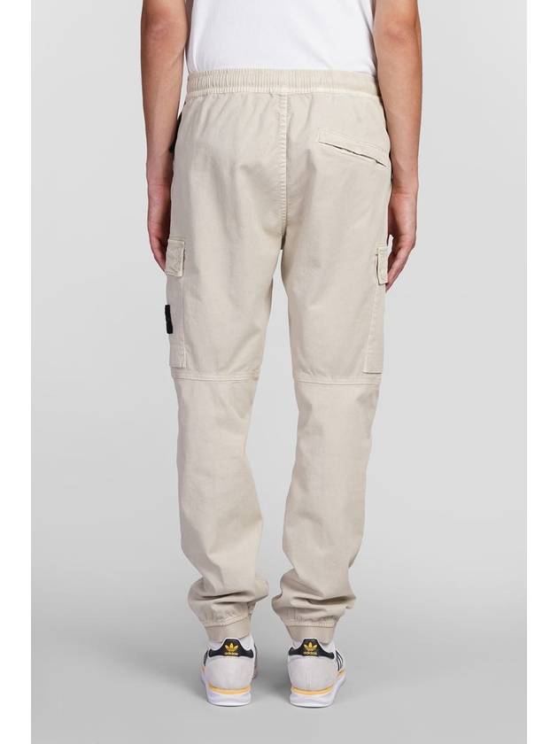 Stretch Cotton Cargo Straight Pants White - STONE ISLAND - BALAAN 4