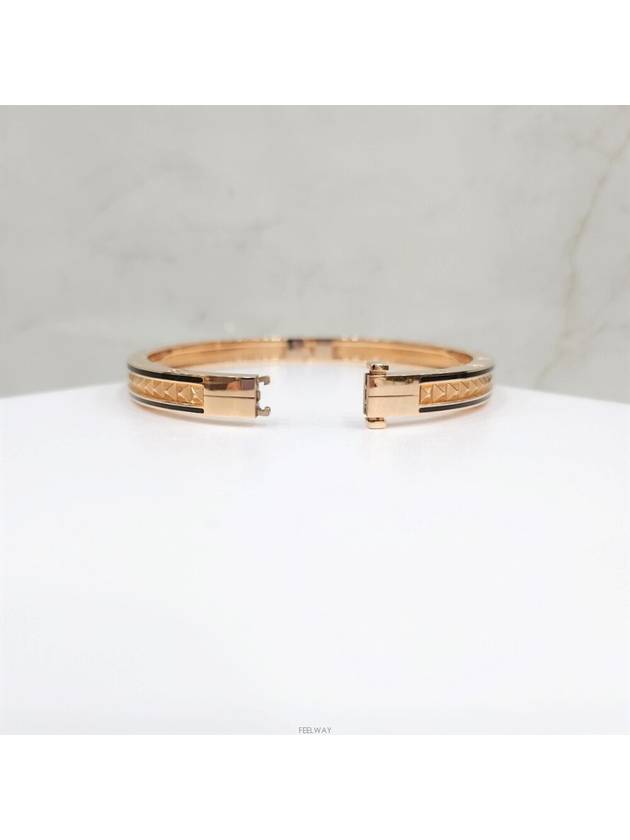 Lux You B Zero1 Rock Bracelet 18K Rose Gold Ceramic M - BVLGARI - BALAAN 4