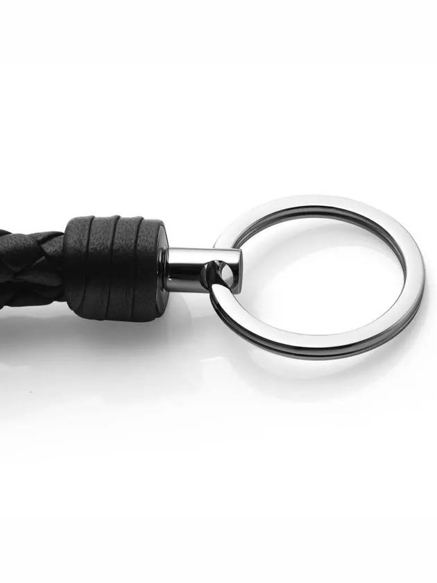 Intrecciato Leather Key Holder Black - BOTTEGA VENETA - BALAAN 7