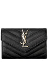 Monogram Envelope Small Half Wallet Black Gold - SAINT LAURENT - BALAAN 2