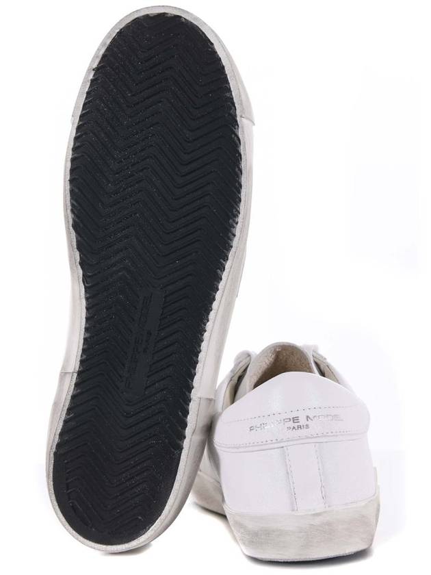 PLSX White Tab Canvas Low Top Sneakers - PHILIPPE MODEL - BALAAN 6