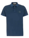 Wappen Cotton Short Sleeve Polo Shirt Avio Blue - STONE ISLAND - BALAAN 2