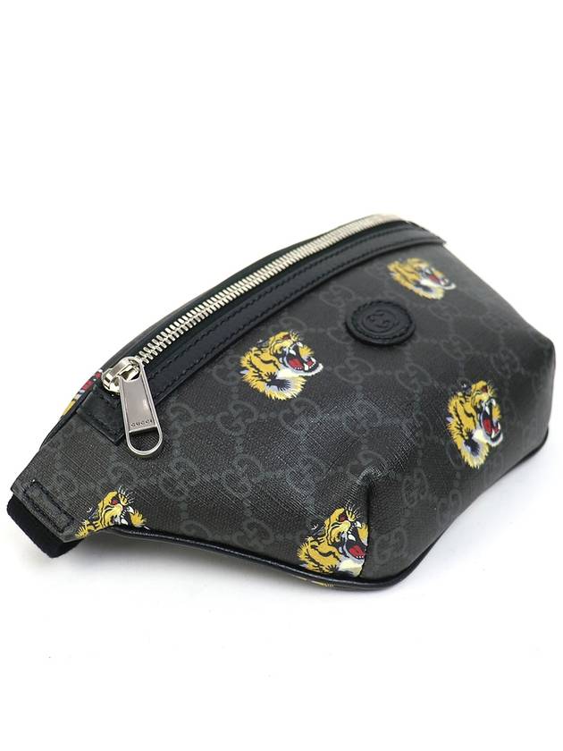 GG Tiger Print Belt Bag Black - GUCCI - BALAAN 5