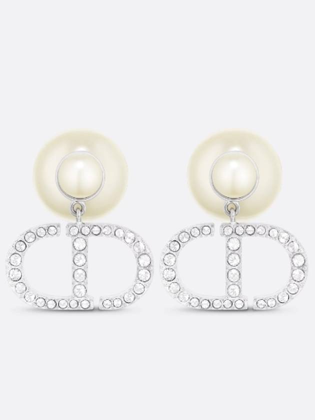 Tribales Pearls Crystals Earrings Silver - DIOR - BALAAN 2