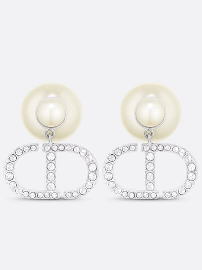 Tribales Pearls Crystals Earrings Silver - DIOR - BALAAN 2