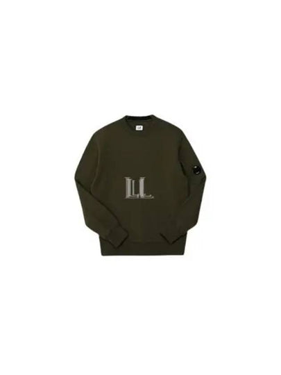 Brushed Emerized Diagonal Fleece Logo Crew Neck Sweatshirt Green - CP COMPANY - BALAAN 2