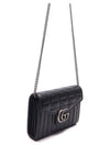 GG Marmont Matelasse Leather Mini Cross Bag Black - GUCCI - BALAAN 4