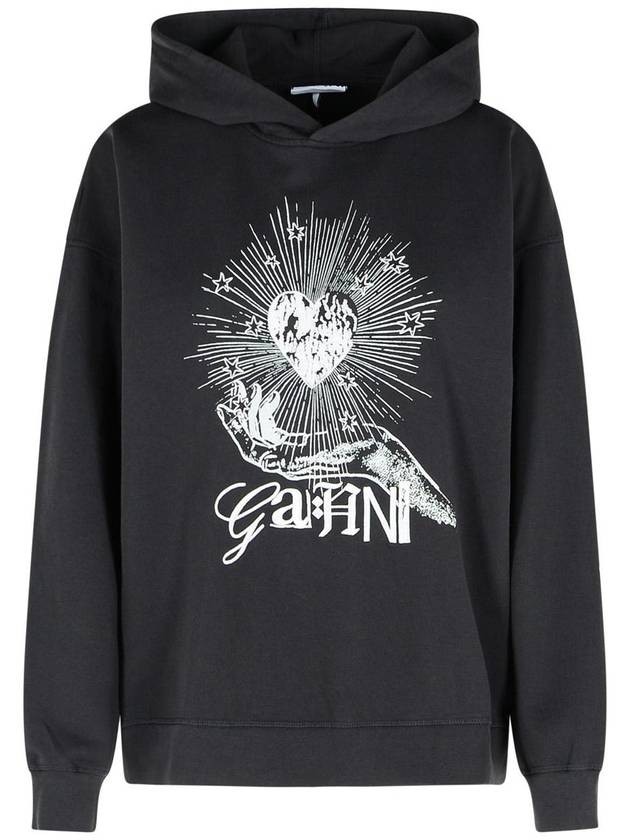 graphic print hooded top phantom - GANNI - BALAAN 2