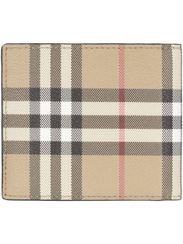 Check Half Wallet Beige - BURBERRY - BALAAN 4