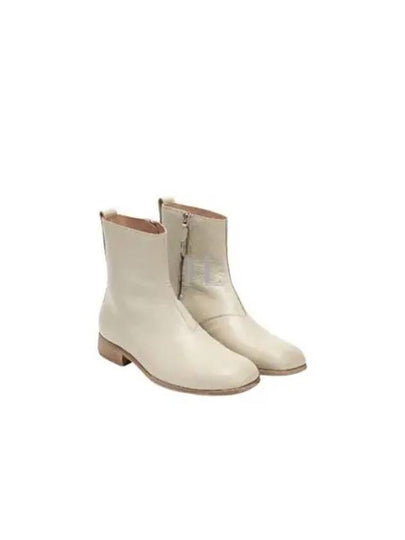 Michaelis Leather Ankle Boots Dusty White - OUR LEGACY - BALAAN 2