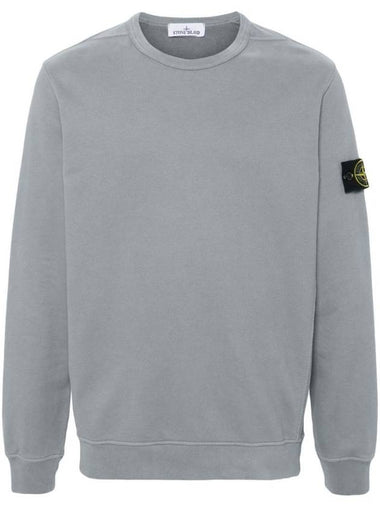 Wappen Patch Crew Neck Cotton Sweatshirt Green Grey - STONE ISLAND - BALAAN 1