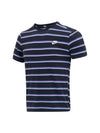 NSW Striped Short Sleeve T-Shirt Blue - NIKE - BALAAN 1