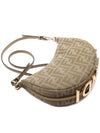 FF Jacquard Fabric Mini Cross Bag Beige - FENDI - BALAAN 6