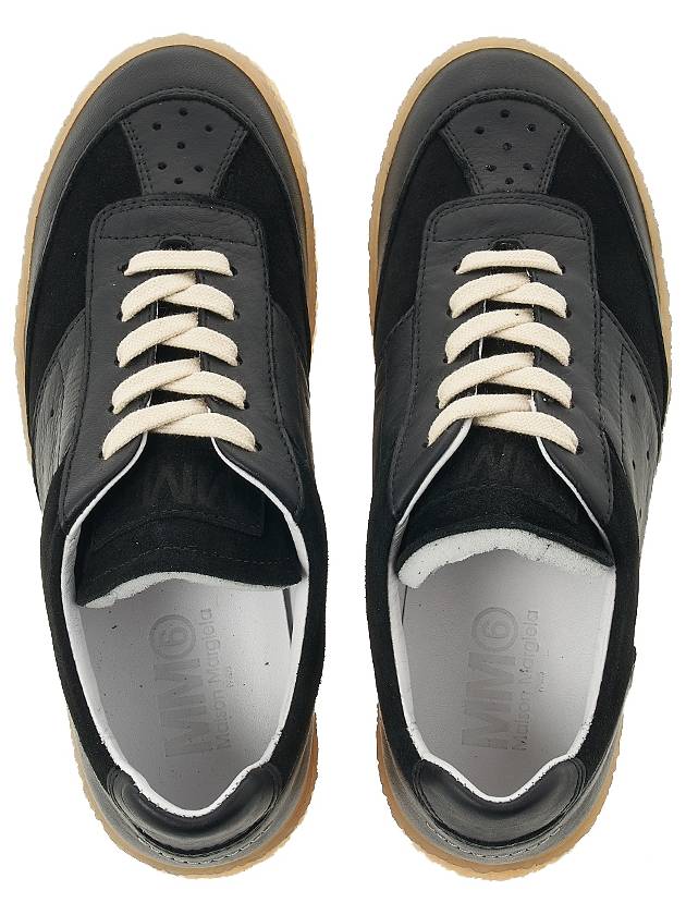 6 Court Suede Leather Low Top Sneakers Black - MAISON MARGIELA - BALAAN 7