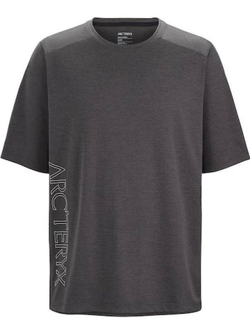 Cormac Downword Short Sleeve T-Shirt Black Heather - ARC'TERYX - BALAAN 1