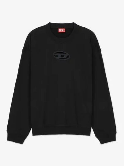 S Boxt OD Cut Out Oval D Logo Sweatshirt Black - DIESEL - BALAAN 2