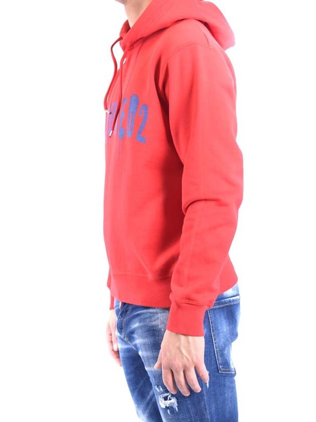 Men's Spray Logo Hood Red - DSQUARED2 - BALAAN 4