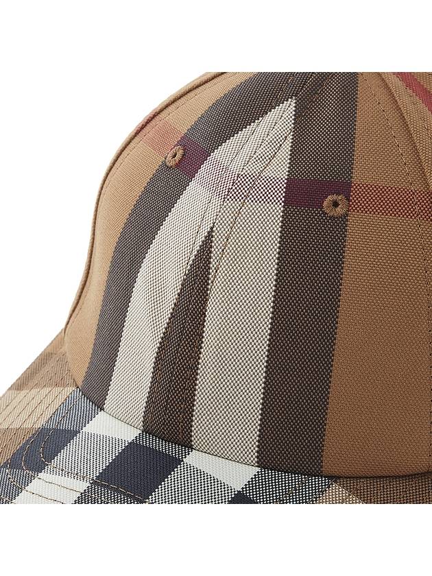 Logo Check Cotton Ball Cap Birch Brown - BURBERRY - BALAAN 7