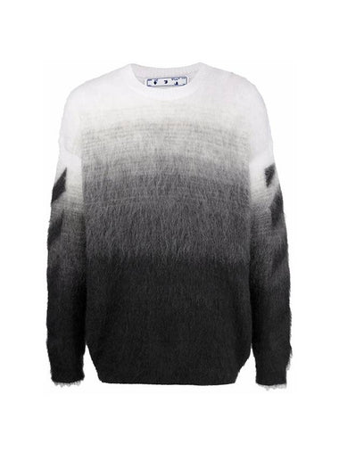 Block Wool Knit Top White Black - OFF WHITE - BALAAN 1