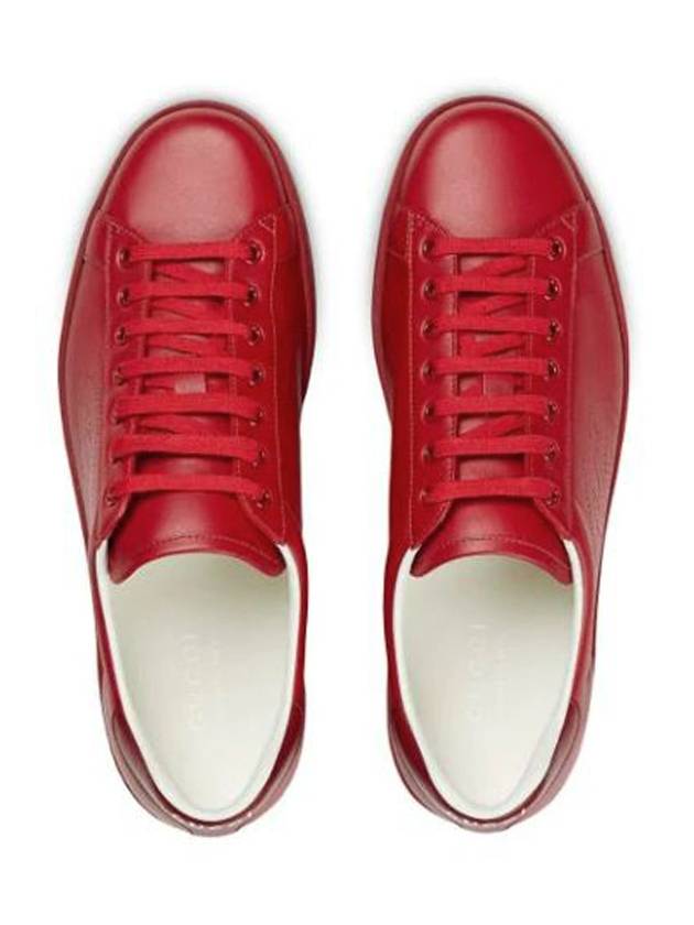 Ace Interlocking G Low Top Sneakers Hibiscus Red - GUCCI - BALAAN 7