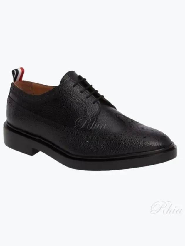 Men's Classic Long Wing Brogue Lace Up Brogue Shoes Black - THOM BROWNE - BALAAN 2