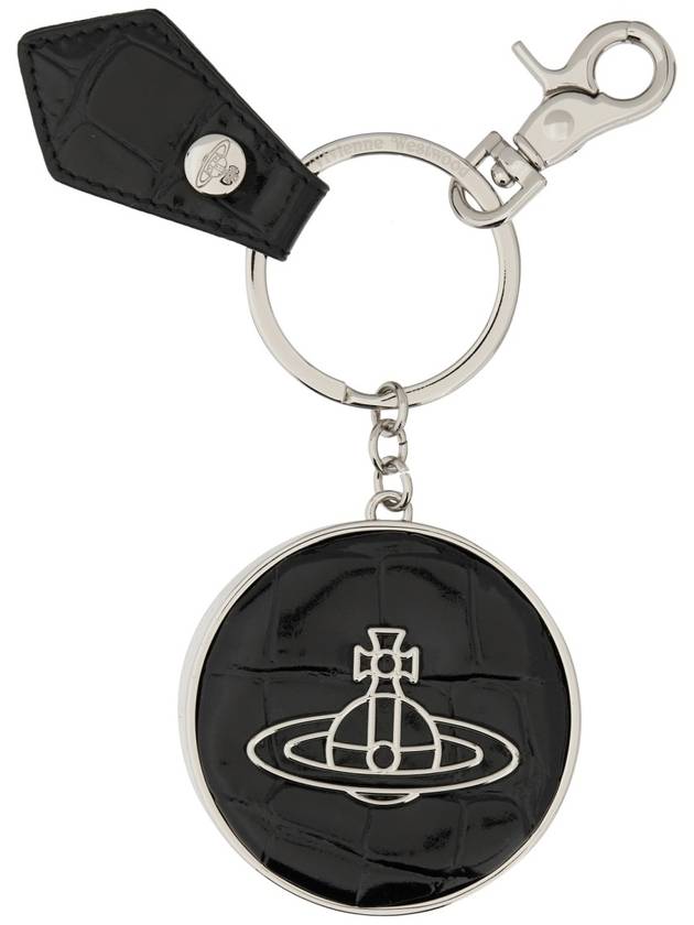 Women’s Logo Patch Embossed Key Holder Black - VIVIENNE WESTWOOD - BALAAN 1