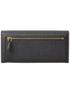 Metal Logo Saffiano Long Wallet Black - PRADA - BALAAN 4